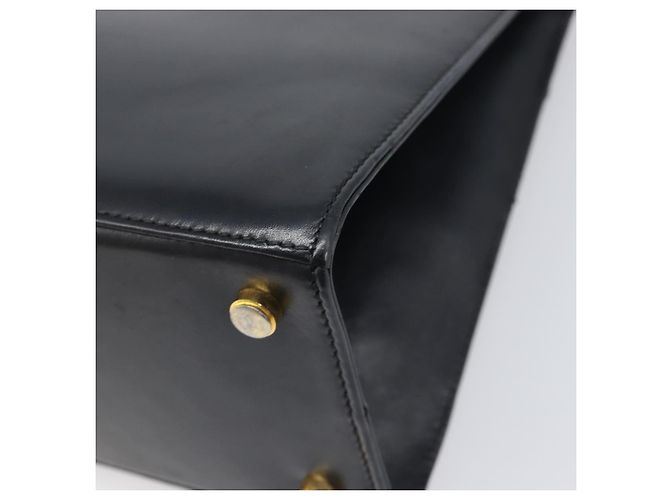 Borsa Salvatore Ferragamo Vala in pelle nera e oro Auth 197630 Nero D'oro - vista 15