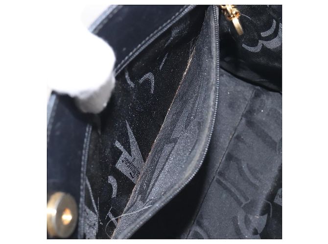 Borsa Salvatore Ferragamo Vala in pelle nera e oro Auth 197630 Nero D'oro - vista 20