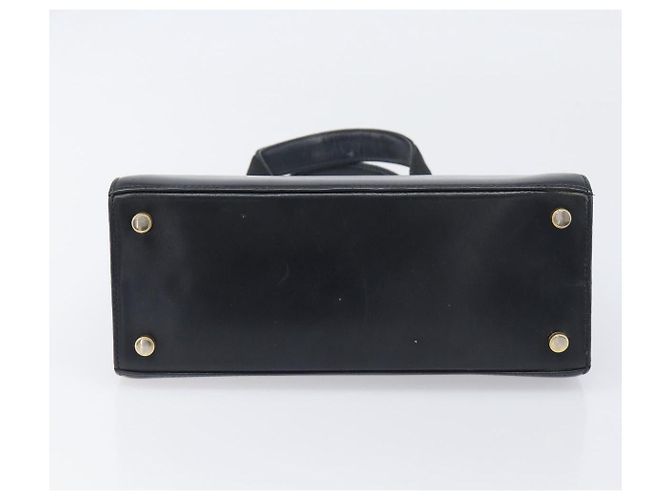 Borsa Salvatore Ferragamo Vala in pelle nera e oro Auth 197630 Nero D'oro - vista 5