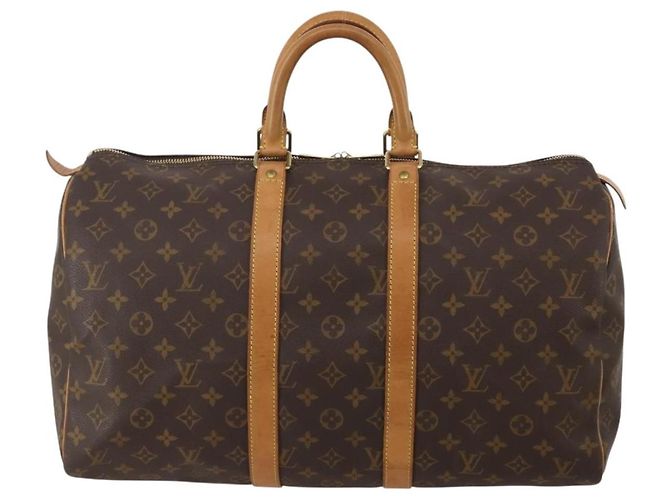 LOUIS VUITTON Monogram Keepall 45 Boston Bag M41428 LV Auth 196325A Monogramma - vista 13