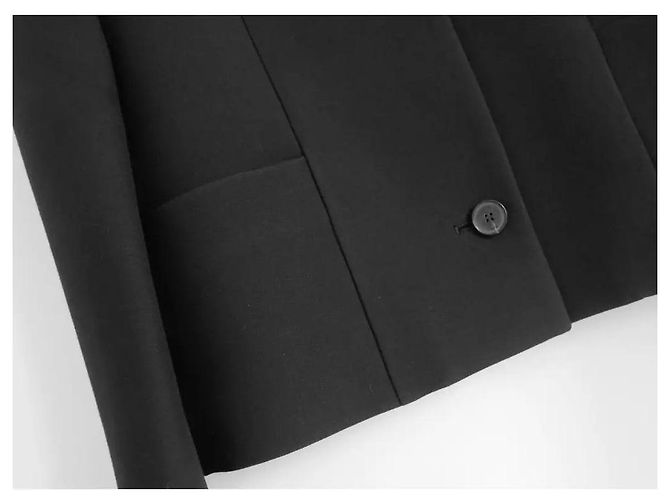 Christian Dior Fall 2014 Cropped Wool Jacket in Black - view 4