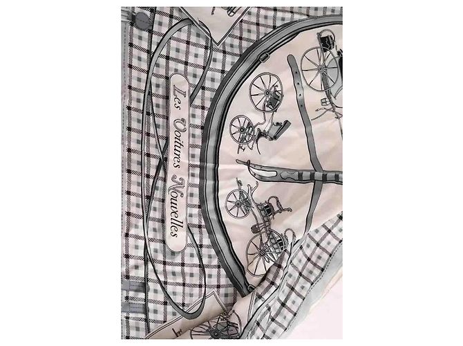 Hermès Seidentuch Les voitures nouvelles beige - Ansicht 3
