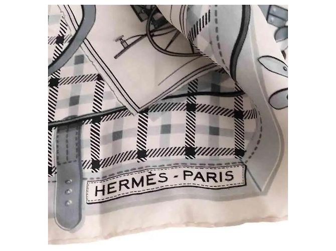 Hermès Seidentuch Les voitures nouvelles beige - Ansicht 4