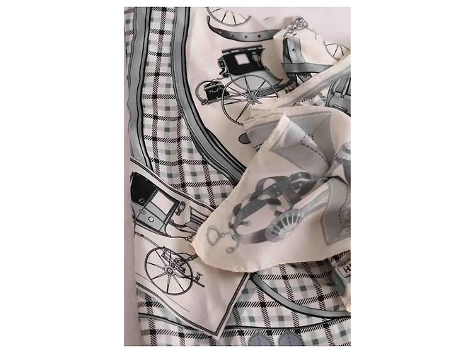 Hermès Seidentuch Les voitures nouvelles beige - Ansicht 5