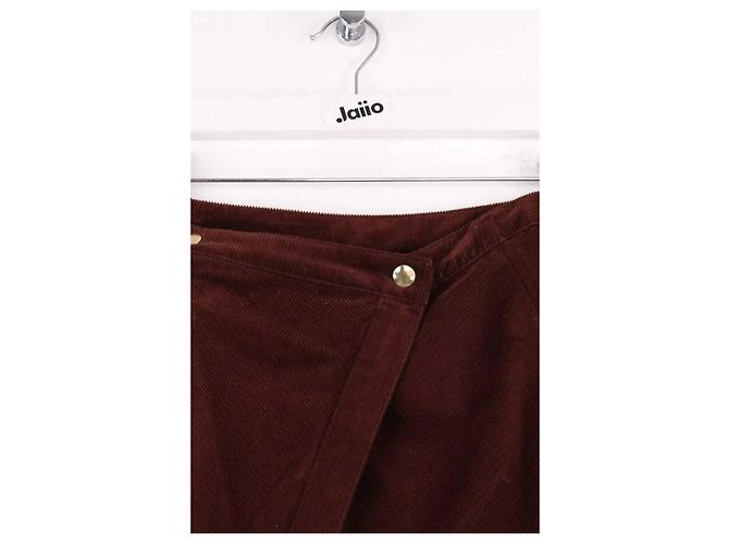 Falda Acne Studios de terciopelo burdeos - vista 2
