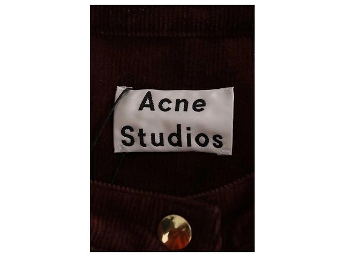 Falda Acne Studios de terciopelo burdeos - vista 4