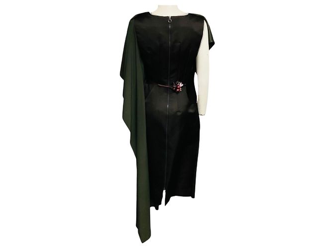 Roksanda Ilincic grünes Seiden-Midi-Cocktailkleid - Ansicht 3