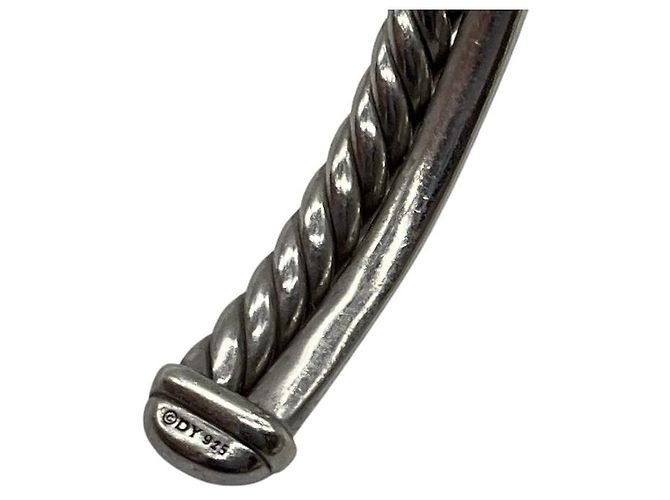 Bracciale David Yurman Crossover a due file in argento sterling con diamanti, 6mm - vista 6