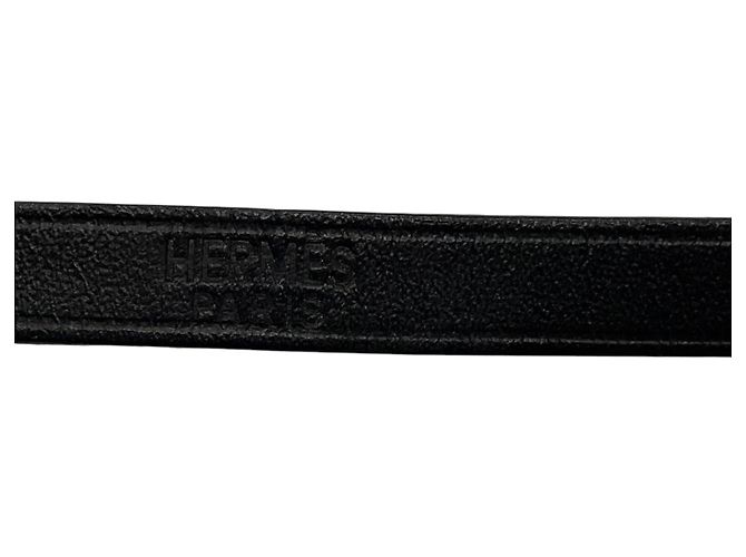 Hermès Bracciale / Collana Choker Kelly Ardion in pelle nera Hermes 2004 - vista 5