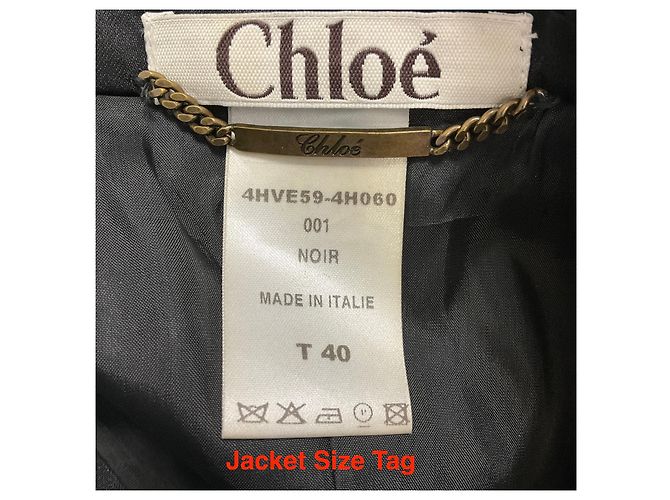 Chloé Conjunto de Blazer e Calças Chloe Black Noir em Lã Preto - vista 5