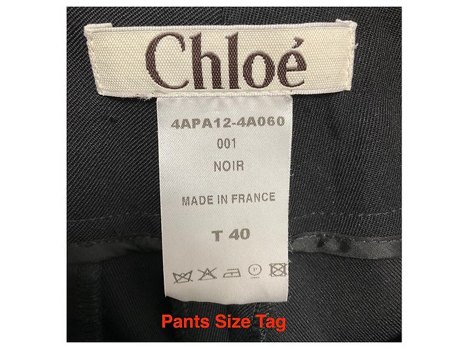 Chloé Conjunto de Blazer e Calças Chloe Black Noir em Lã Preto - vista 6