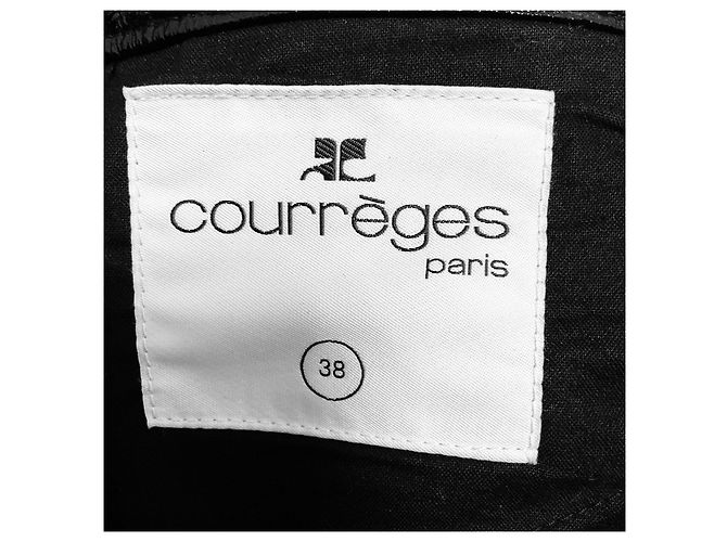 Pantalones Courreges de piel sintética charolada plisada negra Negro - vista 4