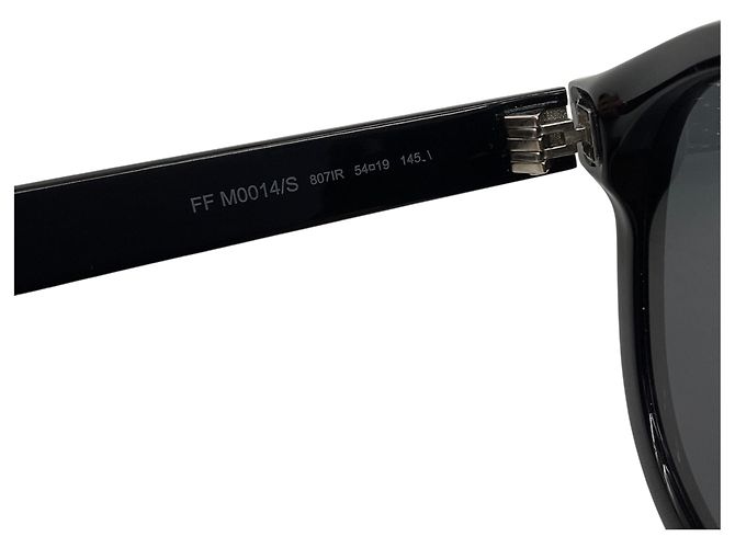 Gafas de sol Fendi Rectangle de acetato negro - vista 5
