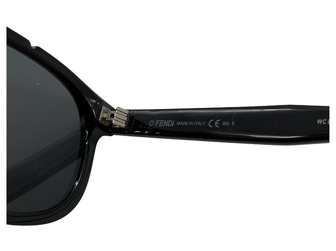 Gafas de sol Fendi Rectangle de acetato negro - vista 6