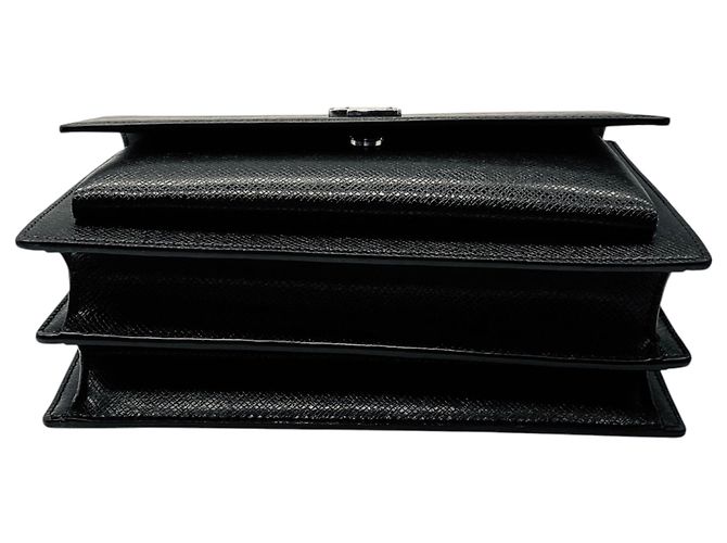 Borsa a tracolla Sunset Medium in pelle di vitello nera Saint Laurent Nero - vista 4