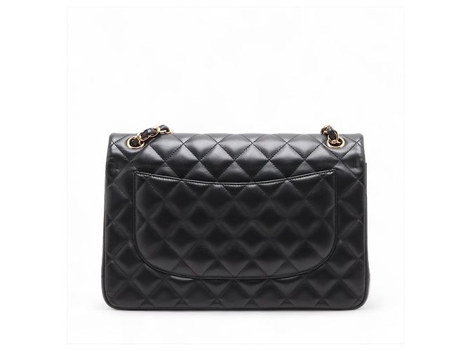 Timeless Chanel Borsa Classic Double Flap Jumbo in pelle di agnello matelassé Nera Nero - vista 2