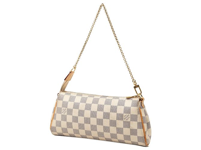 Borsa Louis Vuitton Damier Azur Eva Satchel Bianca Bianco - vista 2