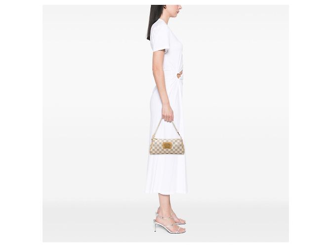 Borsa Louis Vuitton Damier Azur Eva Satchel Bianca Bianco - vista 6