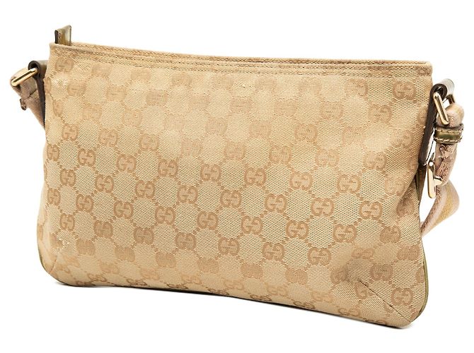 Borsa a tracolla Gucci GG Canvas Web beige - vista 2
