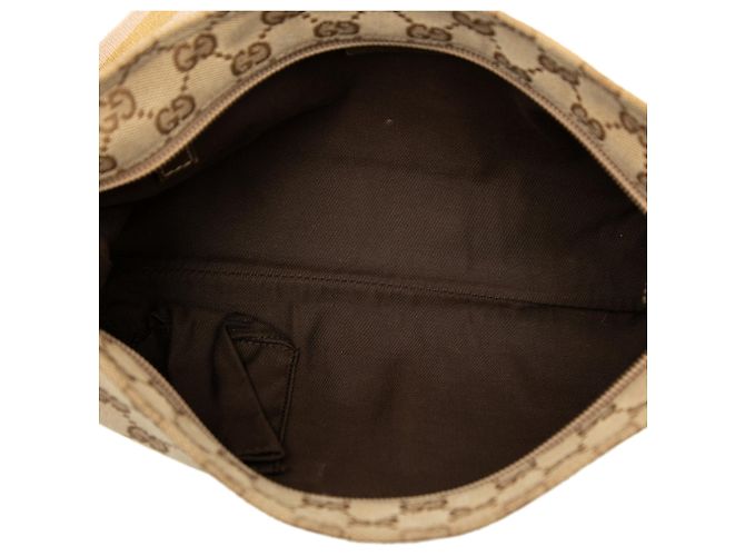 Borsa a tracolla Gucci GG Canvas Web beige - vista 4