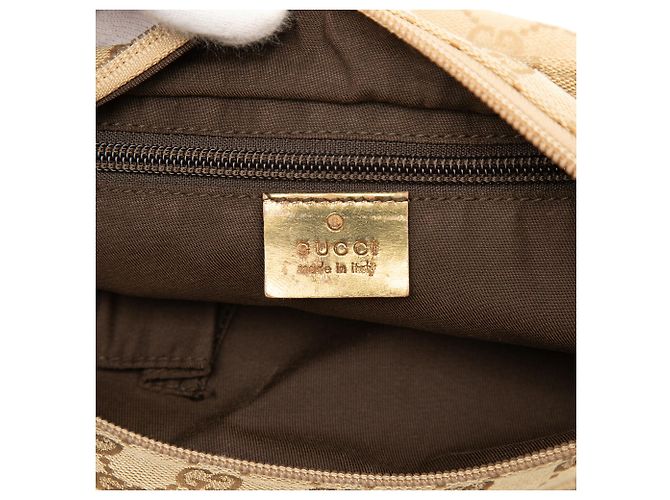 Borsa a tracolla Gucci GG Canvas Web beige - vista 5