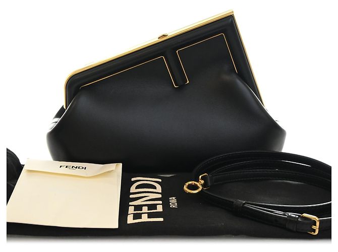 Borsa a tracolla Fendi First Small in Nappa nera Nero - vista 14