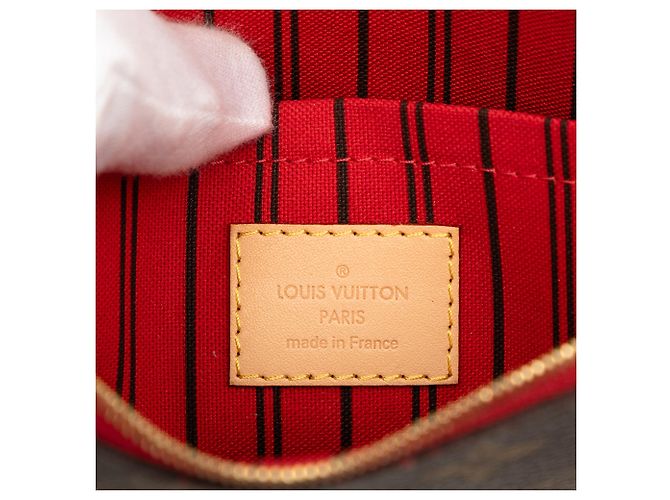 Pouch Louis Vuitton Monogram Neverfull MM Marrone - vista 5
