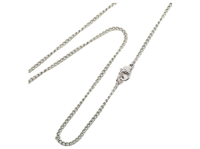 Collana con pendente Chanel CC in ottone argentato Argento - vista 5