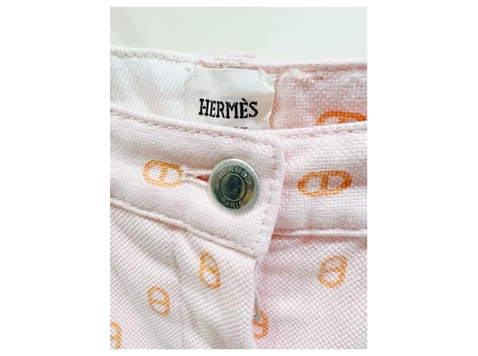 Pantalones Hermès de algodón talla 34 Multicolor - vista 2