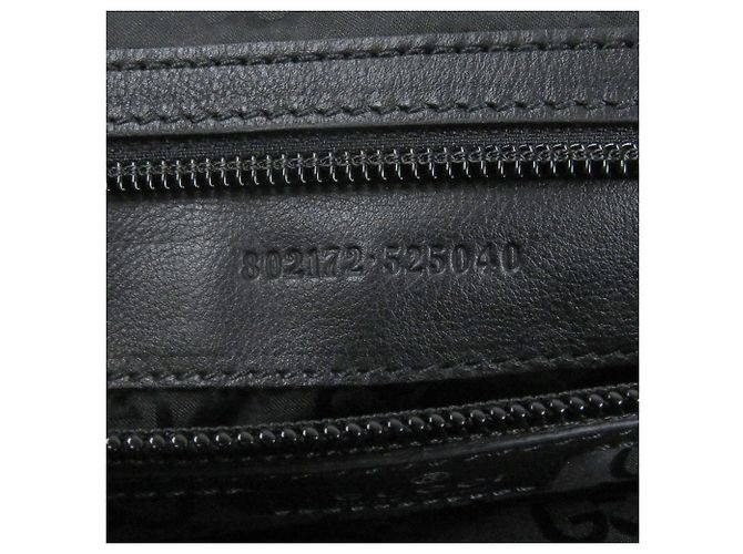 Tote Gucci in nylon nero con banda Web - vista 6