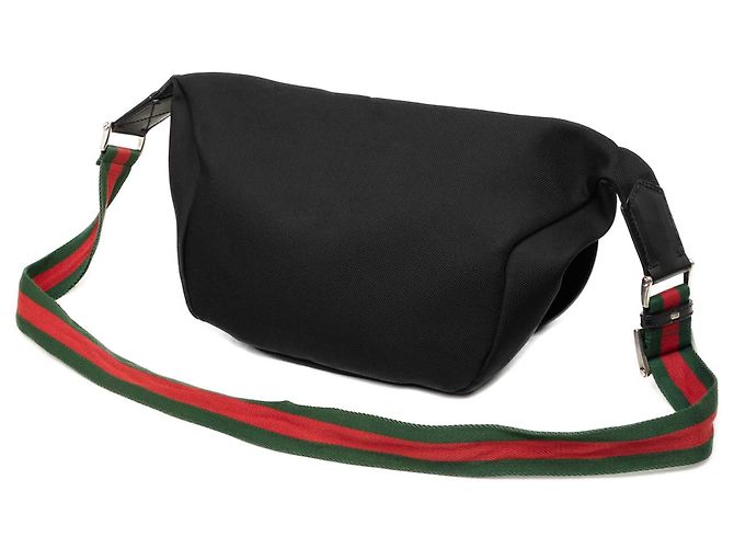 Borsa cintura Gucci Canvas Techno Web Nera Nero - vista 2