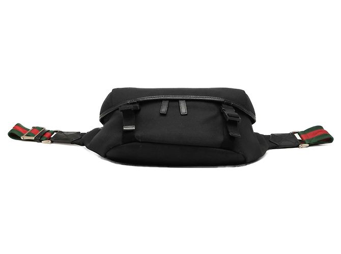 Borsa cintura Gucci Canvas Techno Web Nera Nero - vista 3