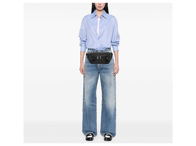 Borsa cintura Gucci Canvas Techno Web Nera Nero - vista 6