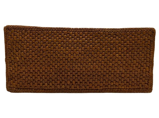 Borsa LOEWE Small Raffia Font Tote Satchel Marrone - vista 3