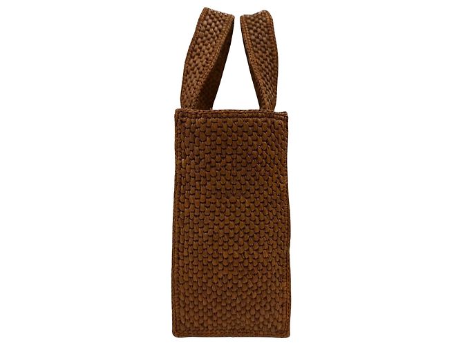 Borsa LOEWE Small Raffia Font Tote Satchel Marrone - vista 7