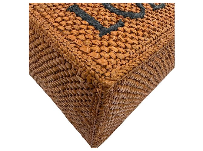 Borsa LOEWE Small Raffia Font Tote Satchel Marrone - vista 8