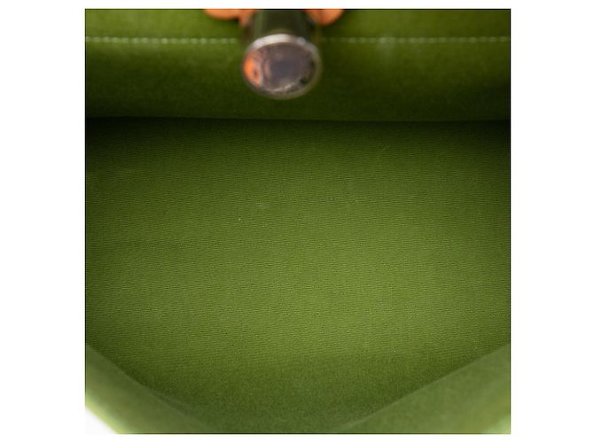 Borsa Hermès Toile Herbag Zip 31 Verde - vista 4