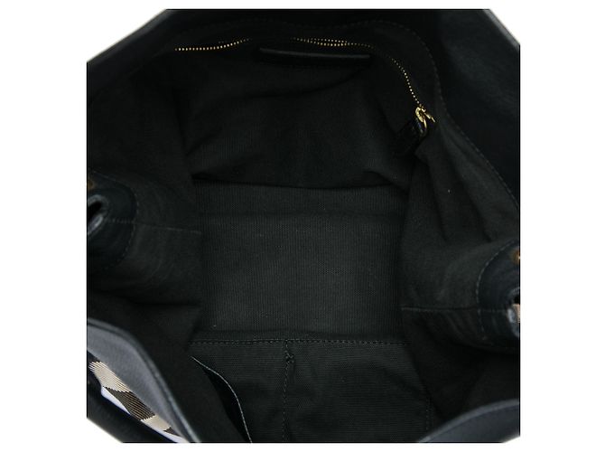 Borsa Hobo Sycamore Burberry Medium Mega Check in tela e pelle marrone - vista 4