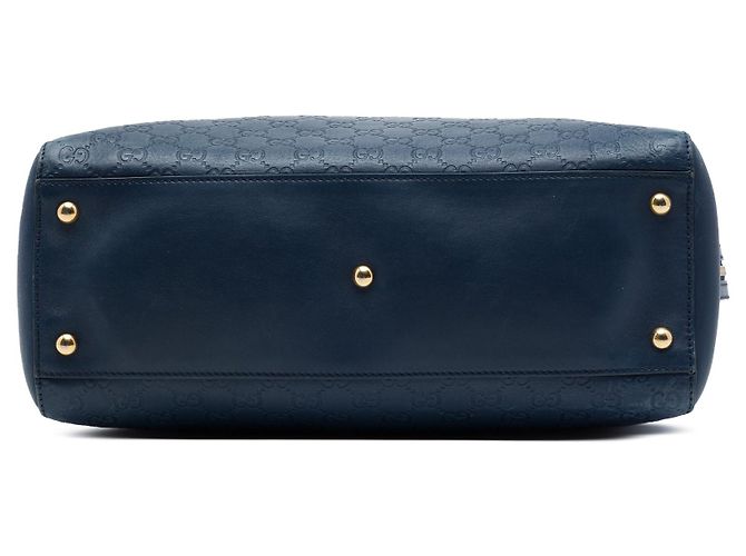 Tote Gucci Medium Guccissima Soft Signature Blu - vista 3
