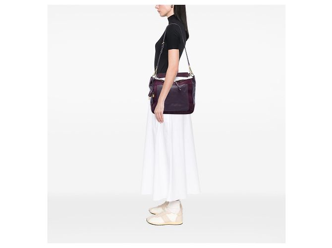 Borsa Satchel Louis Vuitton Monogram Empreinte Audacieuse MM Purple Porpora - vista 6