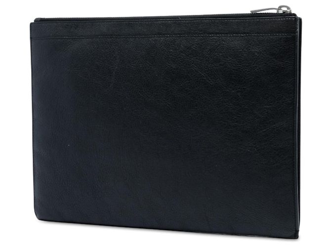 Clutch in pelle borchiata nera Saint Laurent Nero - vista 2