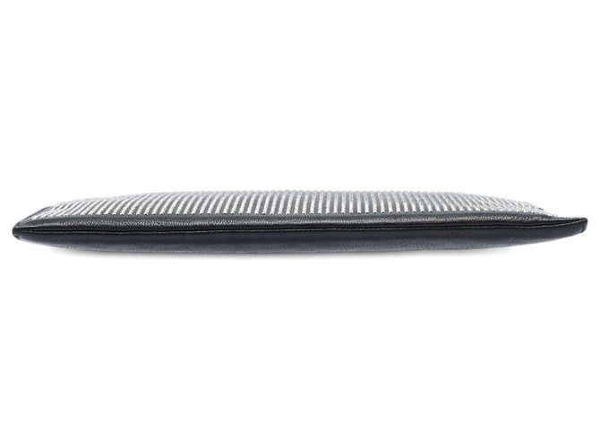 Clutch in pelle borchiata nera Saint Laurent Nero - vista 3