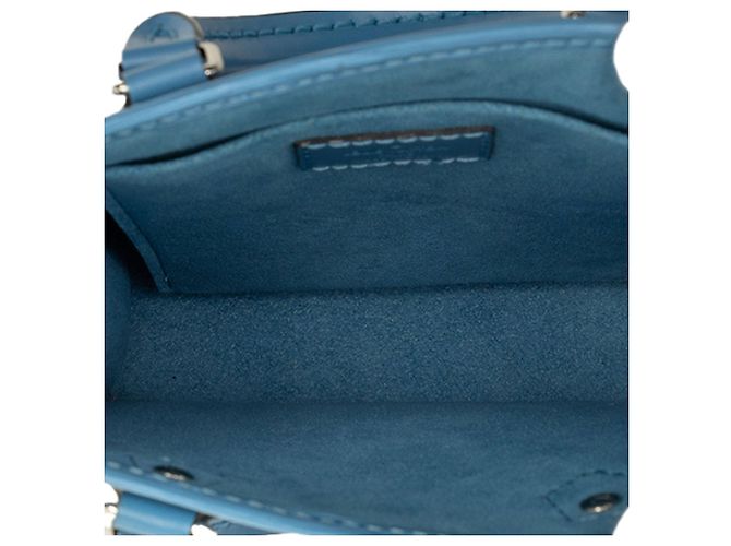 Borsa Louis Vuitton Epi Petit Sac Plat blu - vista 4