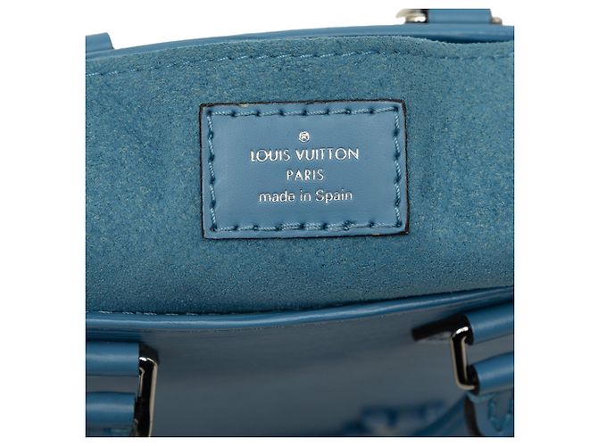 Borsa Louis Vuitton Epi Petit Sac Plat blu - vista 5