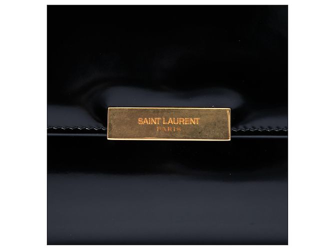 Borsa a tracolla Le 90 Saint Laurent in vernice nera Nero - vista 5