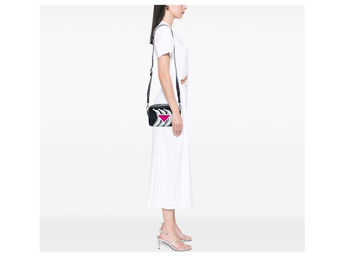 Borsa Camera Prada City Calf con stampa banana nera Nero - vista 5