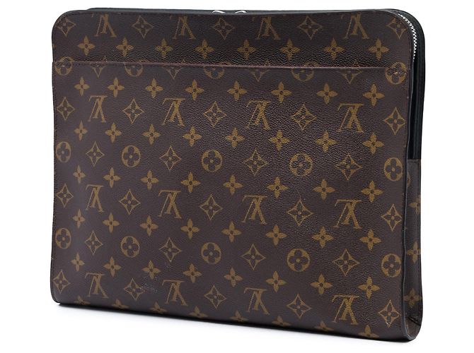 Borsa a Clutch Portfolio Louis Vuitton Monogram Macassar Marrone - vista 2