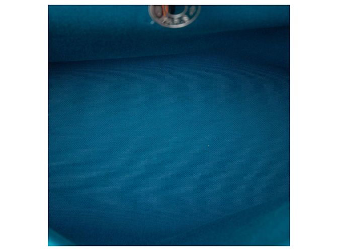 Borsa Hermès Toile Herbag Zip 31 Blu - vista 4