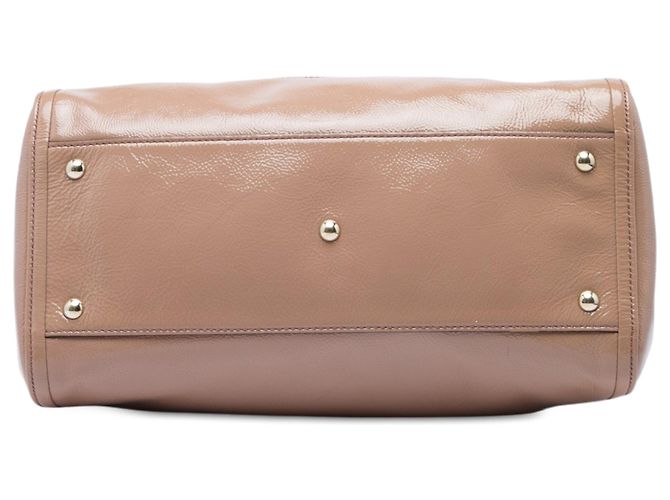 Borsa Tote Gucci Soho Cellarius Medium in vernice marrone - vista 3