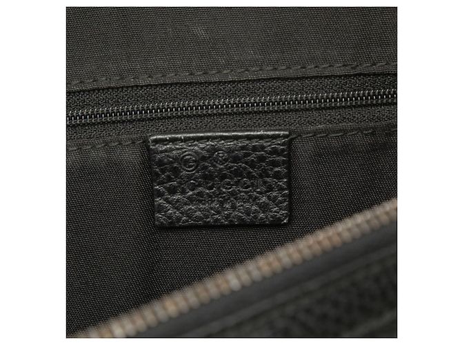 Borsa Satchel Dome Gucci Medium in pelle di vitello nera con banda Web Nero - vista 5